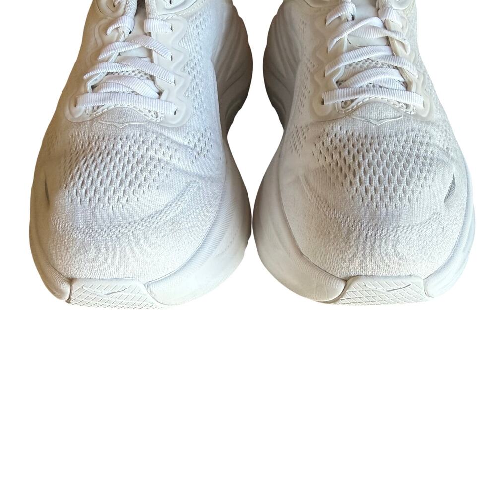 HOKA Women's Bondi 9 White Running Shoes Max Cushion Walking Sneakers - 8.5 EE - Picture 5 of 12